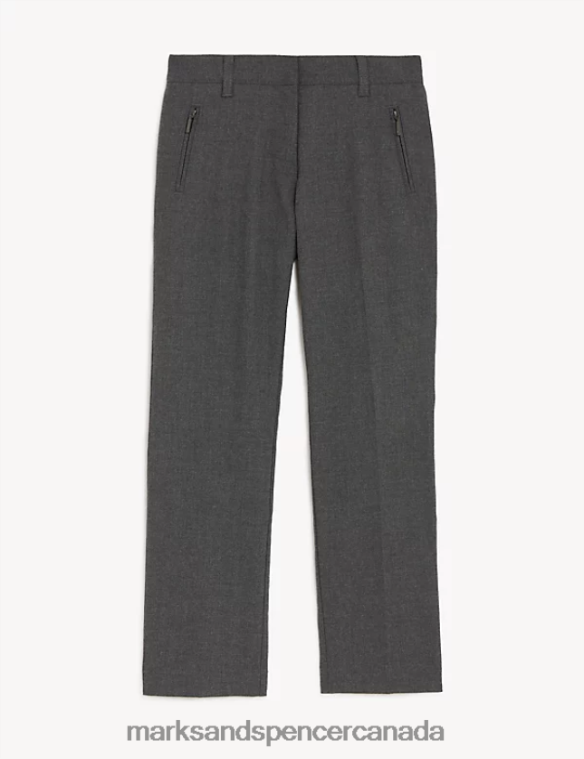 Clothing 20VTD9919 Grey Kids Marks & Spencer Slim Leg Additional Length School Trousers - Marks and Spencer Canada locations