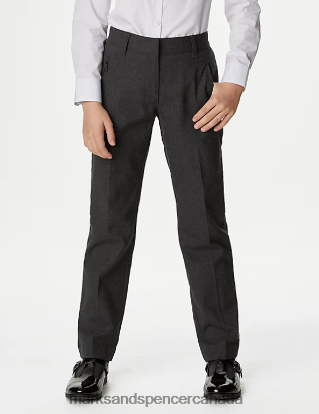 Clothing 20VTD9919 Grey Kids Marks & Spencer Slim Leg Additional Length School Trousers - Marks and Spencer Canada locations