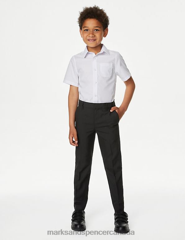Marks and Spencer Canada - Kids Black Clothing Marks & Spencer 2pk Slim Leg Slim Waist School Trousers 20VTD8062