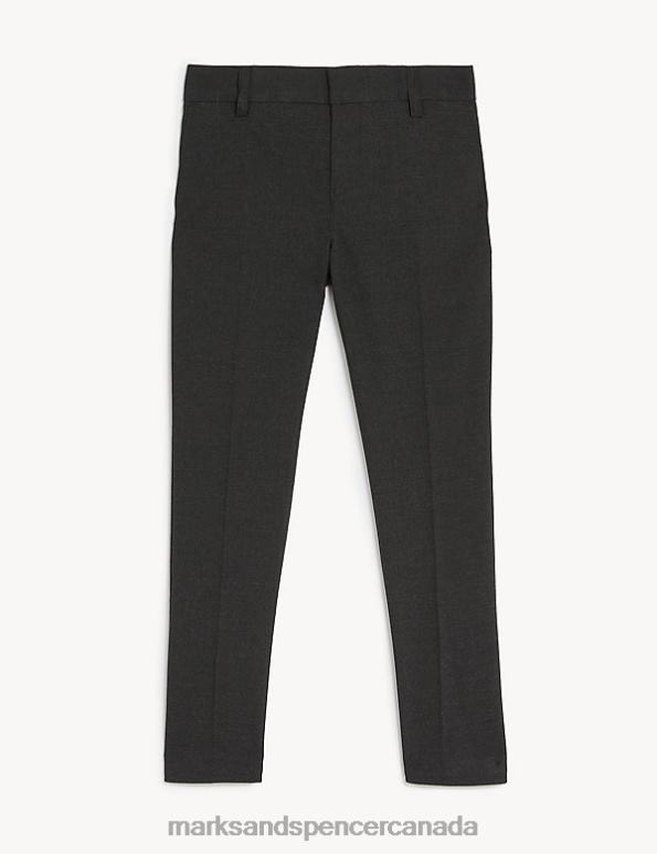 Marks and Spencer Canada - Kids Charcoal Clothing Marks & Spencer Super Skinny Longer Length School Trousers 20VTD8574