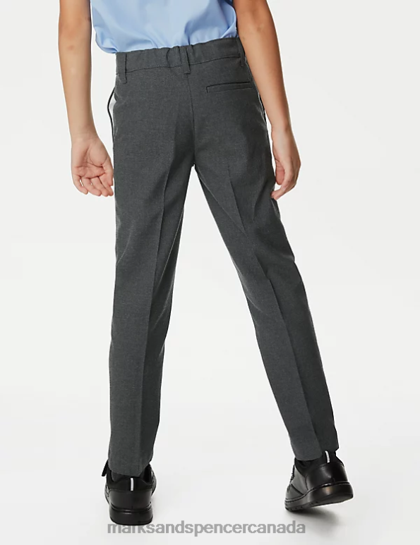 Kids Grey Clothing Marks & Spencer 2pk Skinny Leg School Trousers 20VTD8087 - Marks and Spencer Canada locations