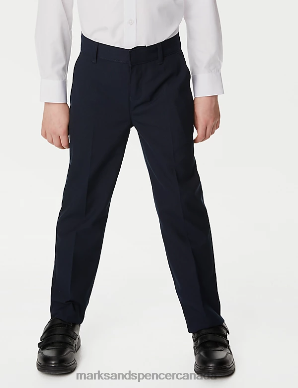 Marks and Spencer Canada - Kids Navy Clothing Marks & Spencer 2pk Regular Leg School Trousers 20VTD289