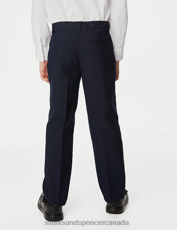 Marks and Spencer Canada - Kids Navy Clothing Marks & Spencer 2pk Regular Leg School Trousers 20VTD289