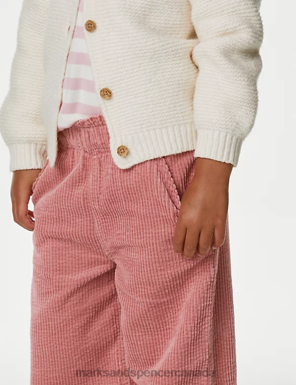 Kids Pink Clothing Marks & Spencer Pure Cotton Cord Trousers 20VTD8770 - Marks and Spencer Canada locations