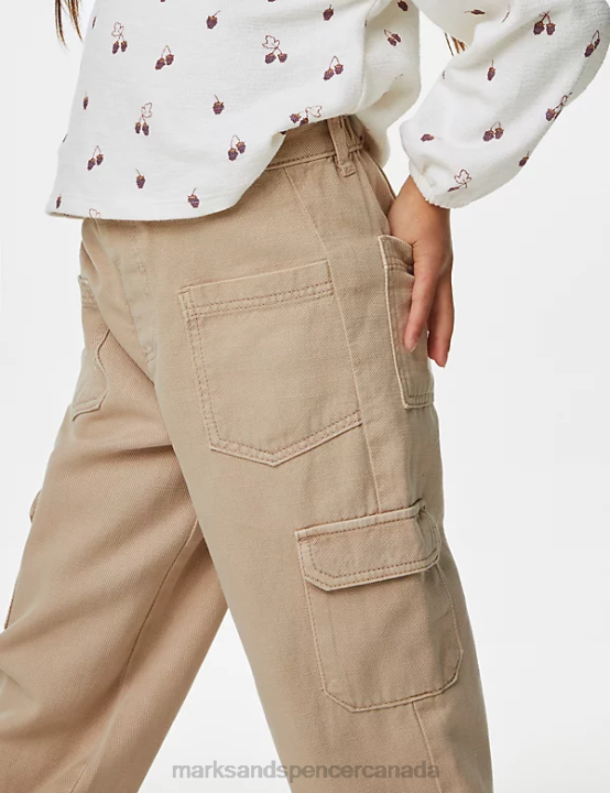 Marks and Spencer near me - Marks & Spencer Kids Cotton Rich Cargo Trousers Clothing Neutral 20VTD9127