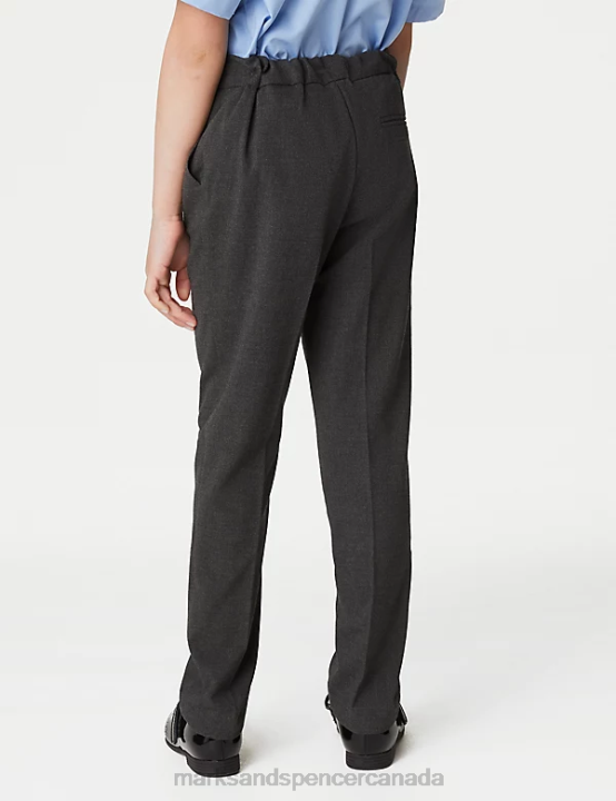 Marks & Spencer Kids Skinny Leg School Trousers Clothing Grey 20VTD9137 - Marks and Spencer online