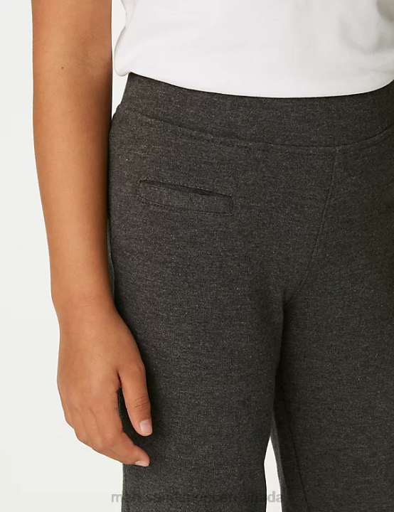 Marks and Spencer Canada - Marks & Spencer Kids Slim Leg Jersey School Trousers Clothing Grey 20VTD9107