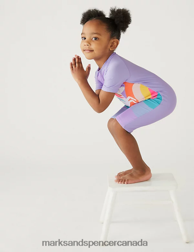 Marks and Spencer near me - Clothing 20VTD9896 Lilac Kids Marks & Spencer Unicorn Long Sleeve All In One