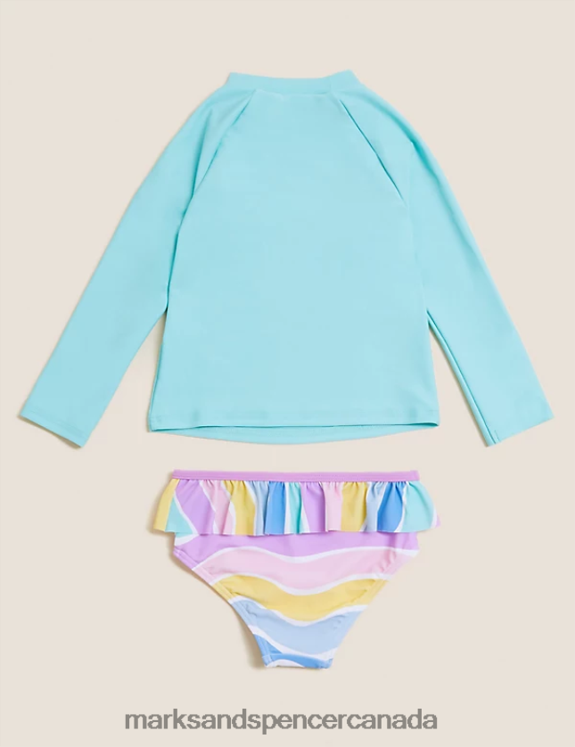 Marks and Spencer sale - Clothing 20VTD9946 Aqua Kids Marks & Spencer 2pc Unicorn Rash Vest Set