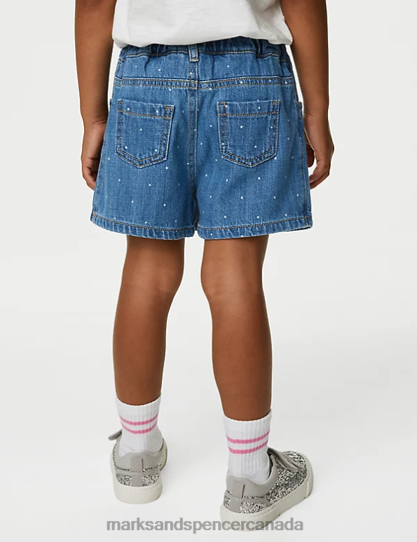 Kids Denim Clothing Marks & Spencer Polka Dot Skort 20VTD8986 - Marks and Spencer online