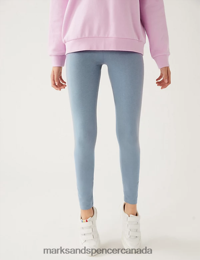 Marks and Spencer Canada - Clothing 20VTD9257 Black Mix Kids Marks & Spencer 5pk Cotton Rich Leggings