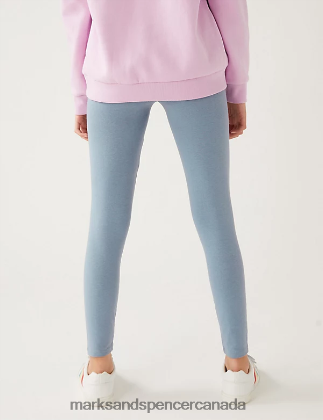 Marks and Spencer Canada - Clothing 20VTD9257 Black Mix Kids Marks & Spencer 5pk Cotton Rich Leggings