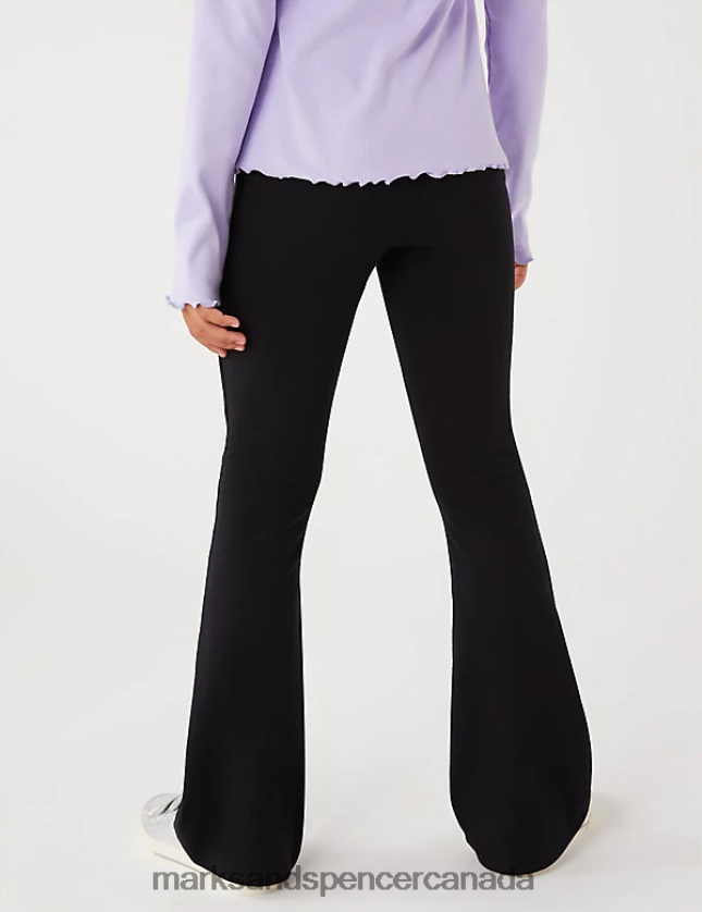 Marks and Spencer sale - Clothing 20VTD9546 Black Kids Marks & Spencer Cotton Rich Flared Leggings