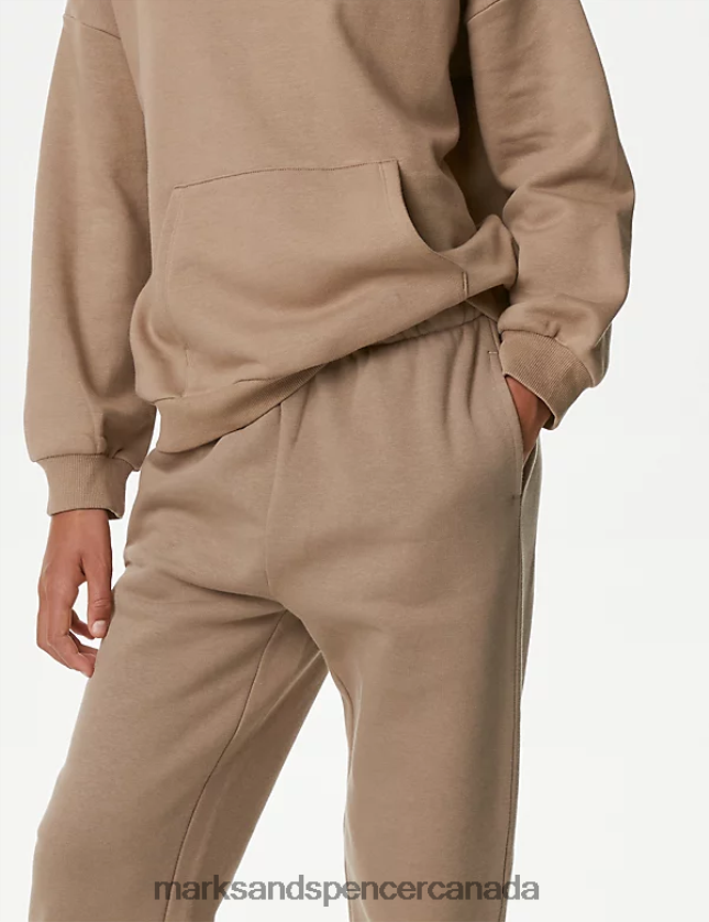 Clothing 20VTD9591 Mink Kids Marks & Spencer Cotton Rich Plain Joggers - Marks and Spencer Canada locations