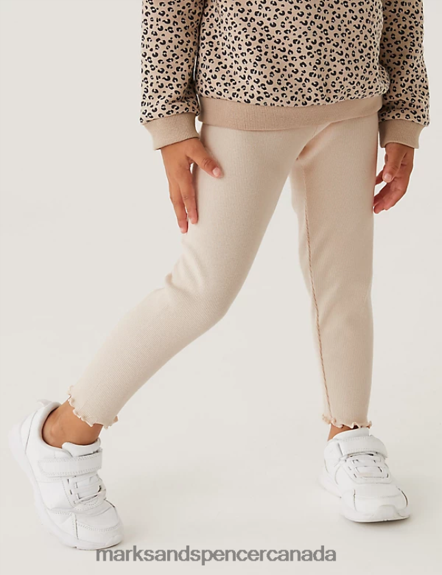Clothing 20VTD9967 Calico Kids Marks & Spencer Cotton Rich Ribbed Leggings - Marks and Spencer online