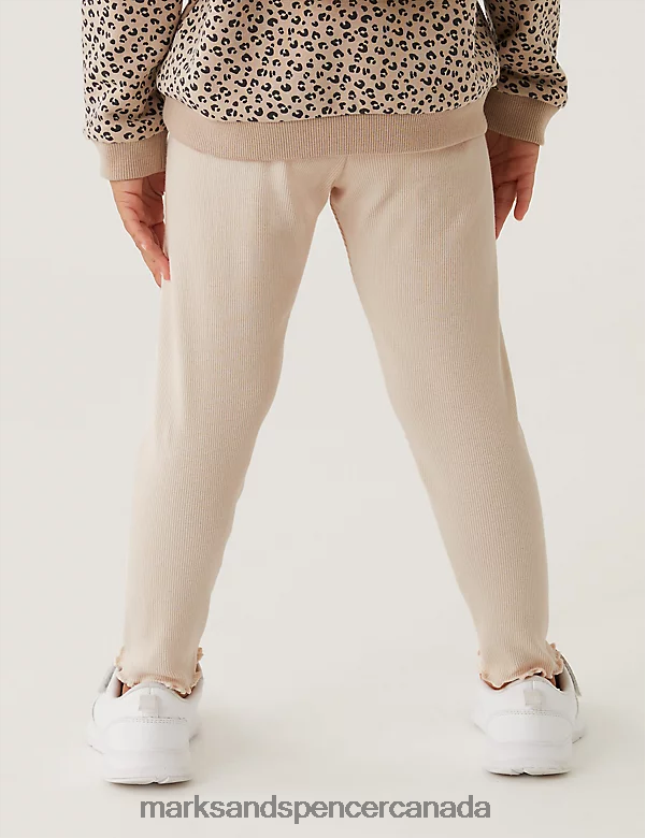 Clothing 20VTD9967 Calico Kids Marks & Spencer Cotton Rich Ribbed Leggings - Marks and Spencer online