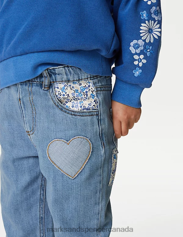 Marks and Spencer Canada - Kids Denim Clothing Marks & Spencer Mom Patchwork Jeans 20VTD8836