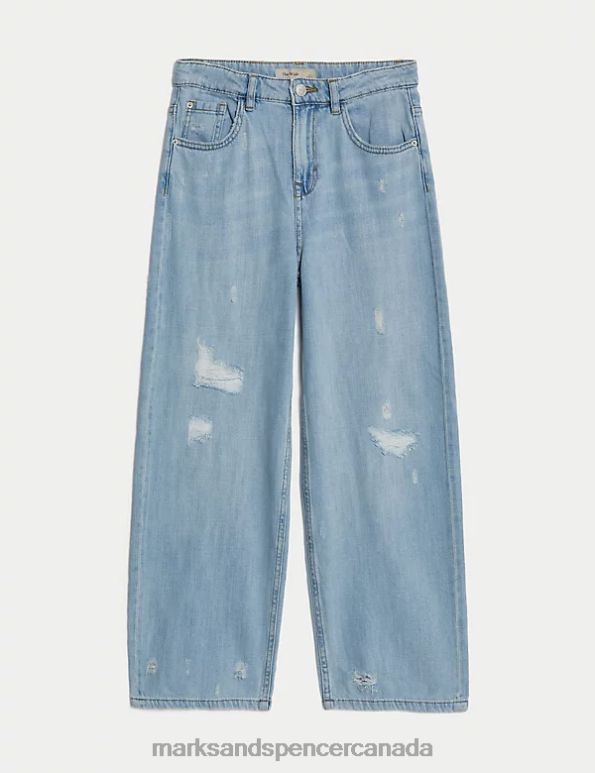 Marks and Spencer sale - Kids Light Denim Clothing Marks & Spencer Relaxed Denim Jeans 20VTD8813