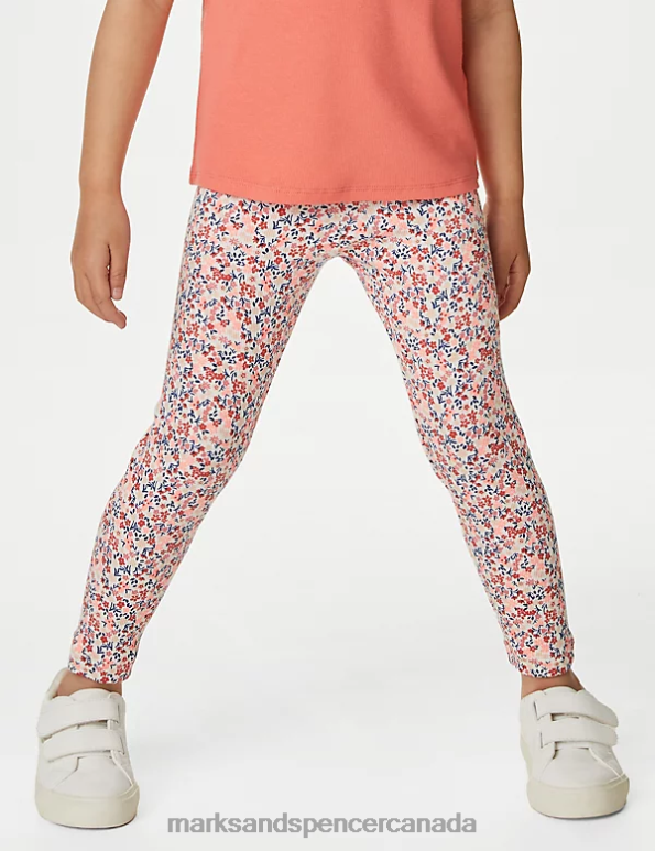 Marks and Spencer sale - Kids Multi Clothing Marks & Spencer 3pk Cotton Rich Ribbed Leggings 20VTD8971