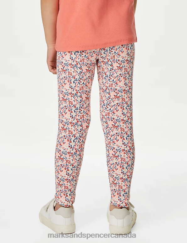 Marks and Spencer sale - Kids Multi Clothing Marks & Spencer 3pk Cotton Rich Ribbed Leggings 20VTD8971