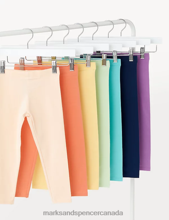 Marks and Spencer near me - Kids Multi Clothing Marks & Spencer 7pk Cotton Rich Plain Leggings 20VTD8913