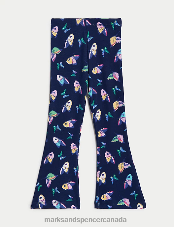 Kids Multi Clothing Marks & Spencer Cotton Rich Butterfly Flared Leggings 20VTD8948 - Marks and Spencer Canada locations