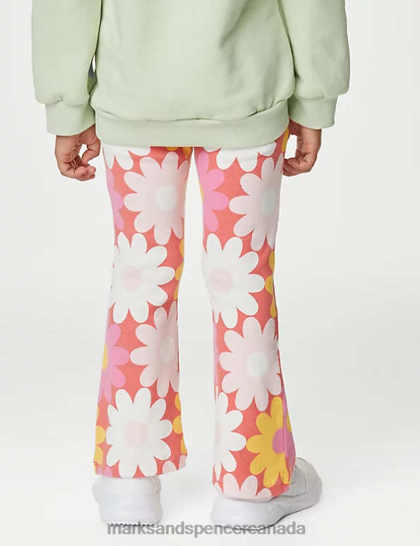Kids Multi Clothing Marks & Spencer Cotton Rich Floral Flared Leggings 20VTD8855 - Marks and Spencer Canada locations