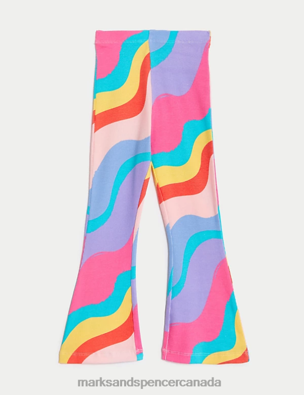 Marks and Spencer near me - Kids Multi Clothing Marks & Spencer Cotton Rich Patterned Flared Leggings 20VTD8773