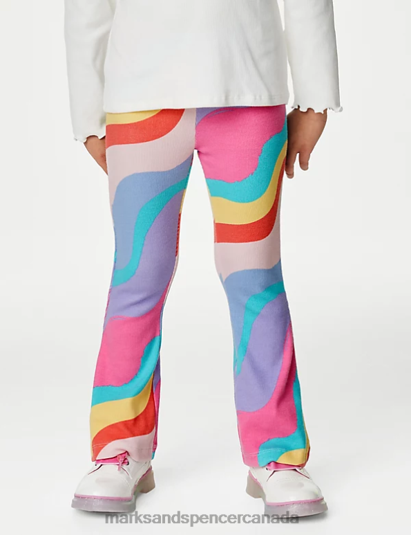Marks and Spencer near me - Kids Multi Clothing Marks & Spencer Cotton Rich Patterned Flared Leggings 20VTD8773