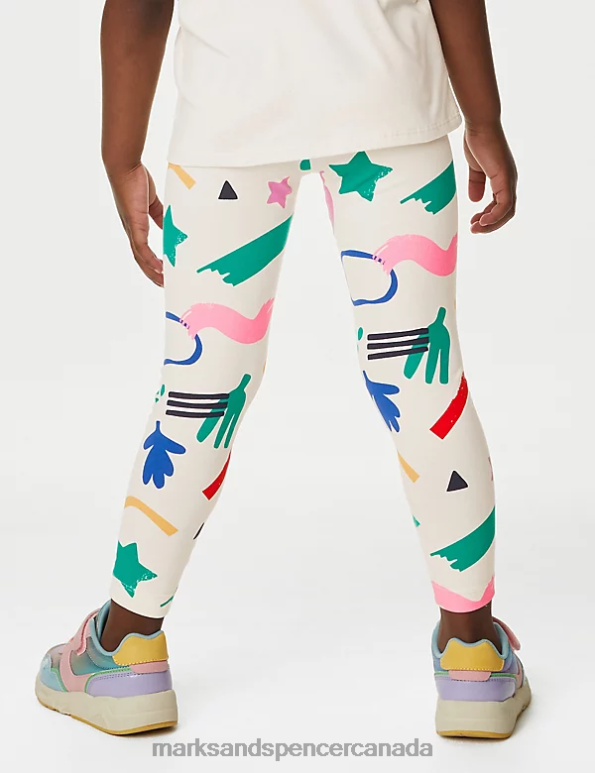 Marks and Spencer near me - Kids Multi Clothing Marks & Spencer Cotton Rich Patterned Leggings 20VTD8841