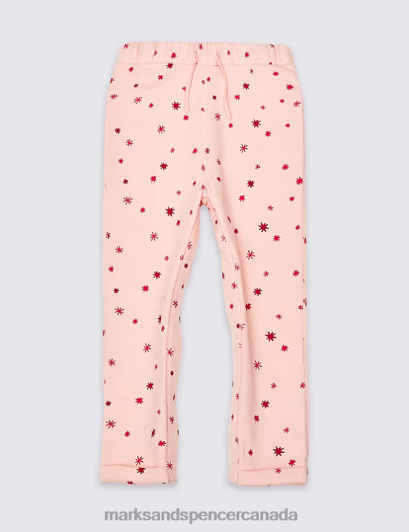 Marks and Spencer Canada - Kids Pink Mix Clothing Marks & Spencer Adaptive Cotton Rich Joggers 20VTD7781