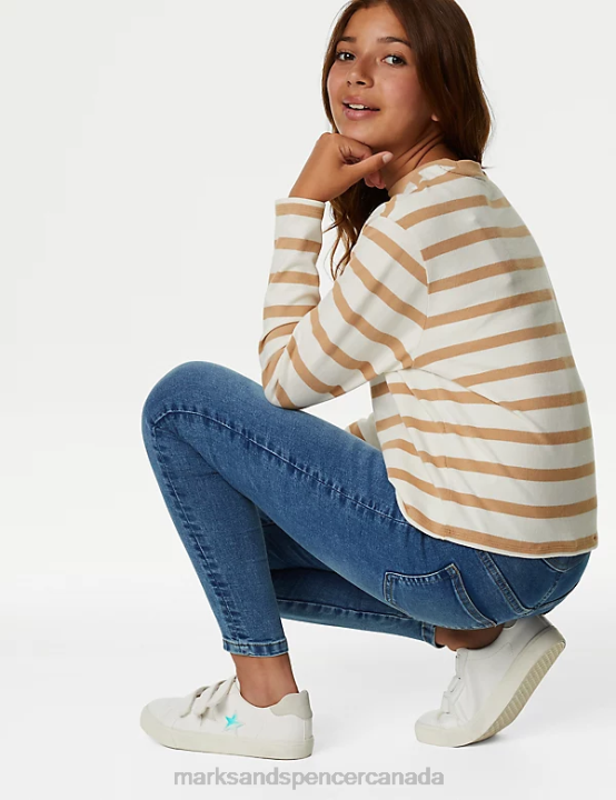 Marks and Spencer Canada - Marks & Spencer Kids Skinny Denim Jeggings Clothing Light Denim 20VTD9017