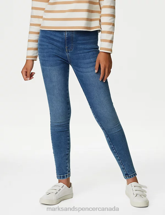 Marks and Spencer Canada - Marks & Spencer Kids Skinny Denim Jeggings Clothing Light Denim 20VTD9017