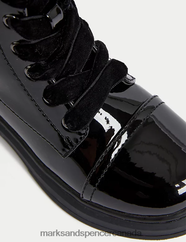 Marks and Spencer near me - Footwear 20VTD9180 Black Kids Marks & Spencer Patent Freshfeet Ankle Boots