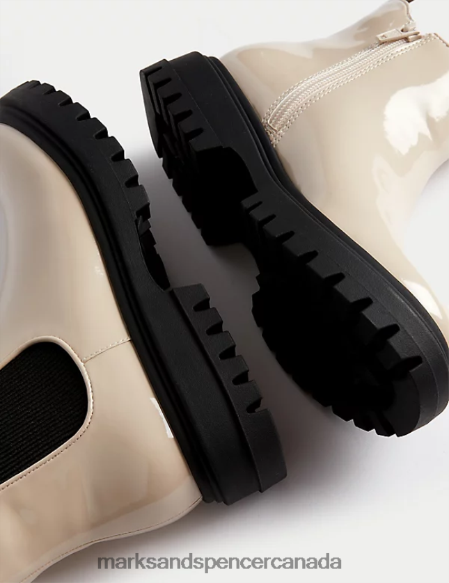 Footwear 20VTD9189 Cream Kids Marks & Spencer Freshfeet Chunky Chelsea Boots - Marks and Spencer online