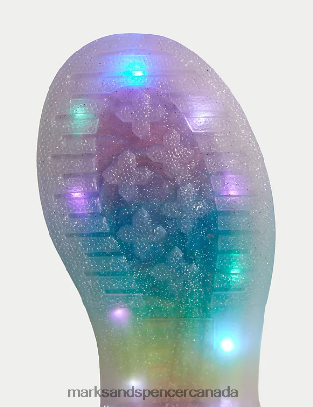 Footwear 20VTD9243 White Kids Marks & Spencer Freshfeet Rainbow Light Up Boots - Marks and Spencer Canada locations