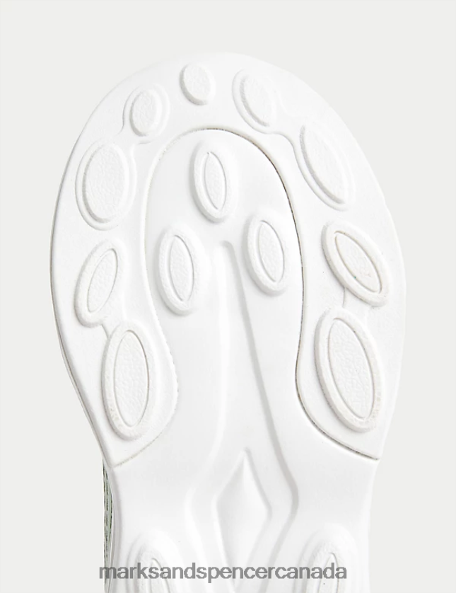 Marks and Spencer sale - Footwear 20VTD9363 Silver Mix Kids Marks & Spencer Freshfeet Riptape Trainers