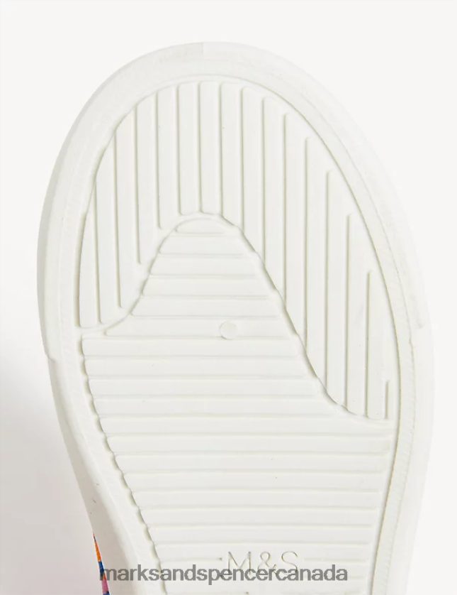 Footwear 20VTD9390 Pink Mix Kids Marks & Spencer Riptape Floral Mary Jane Shoes - Marks and Spencer Canada locations