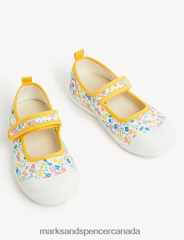 Footwear 20VTD9448 Multi Kids Marks & Spencer Floral Mary Jane Pumps - Marks and Spencer outlet
