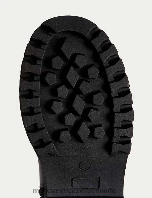 Marks and Spencer near me - Footwear 20VTD9461 Black Kids Marks & Spencer Freshfeet Chunky Chelsea Boots