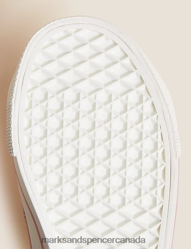 Footwear 20VTD9503 Pink Kids Marks & Spencer Freshfeet Zip High Tops - Marks and Spencer online