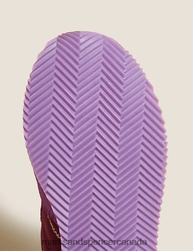 Marks and Spencer sale - Footwear 20VTD9653 Pink Mix Kids Marks & Spencer Freshfeet Riptape Trainers