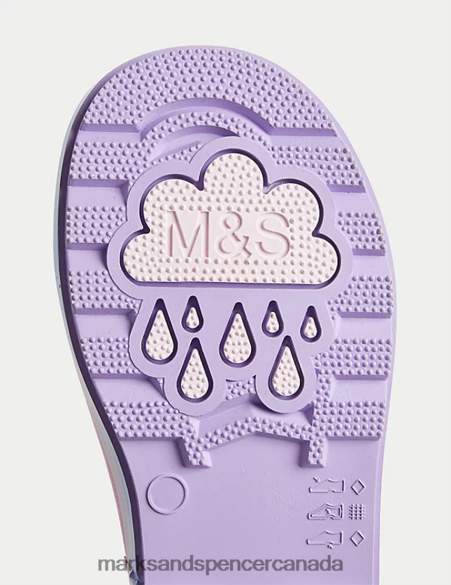 Footwear 20VTD9681 Lilac Kids Marks & Spencer Freshfeet Unicorn Wellies - Marks and Spencer online