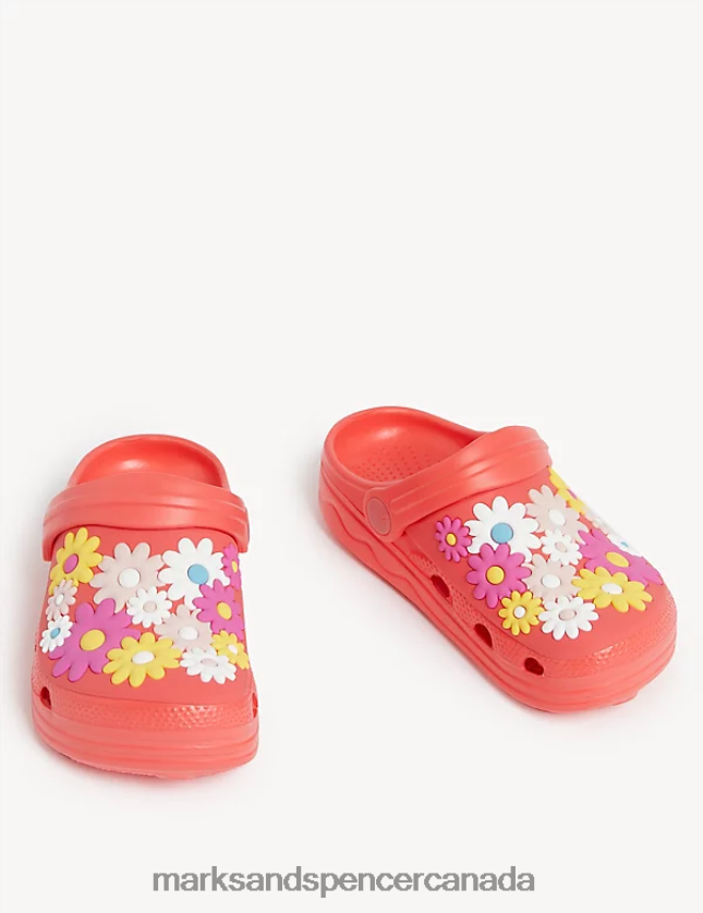 Footwear 20VTD9788 Coral Kids Marks & Spencer Floral Clogs - Marks and Spencer online