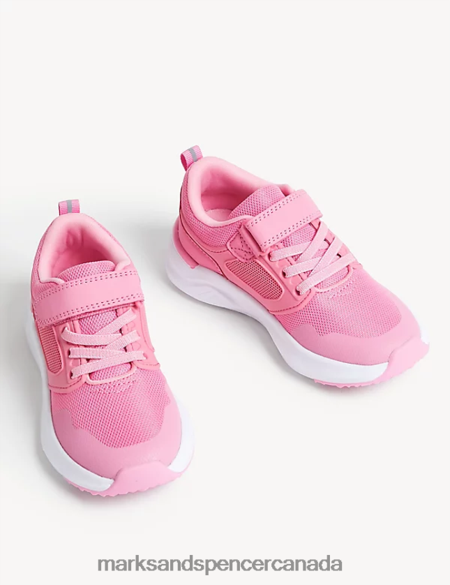 Footwear 20VTD9791 Pink Kids Marks & Spencer Freshfeet Riptape Sport Trainers - Marks and Spencer Canada locations