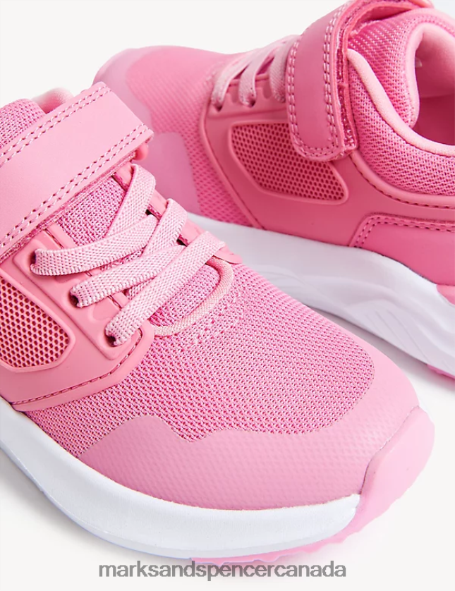Footwear 20VTD9791 Pink Kids Marks & Spencer Freshfeet Riptape Sport Trainers - Marks and Spencer Canada locations