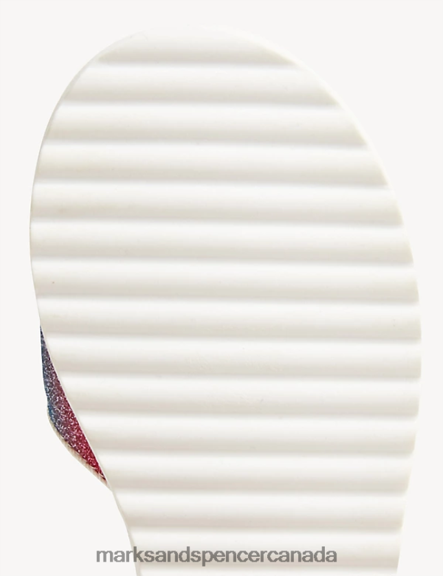 Marks and Spencer Canada - Footwear 20VTD9798 Multi Kids Marks & Spencer Rainbow Glitter Riptape Sandals