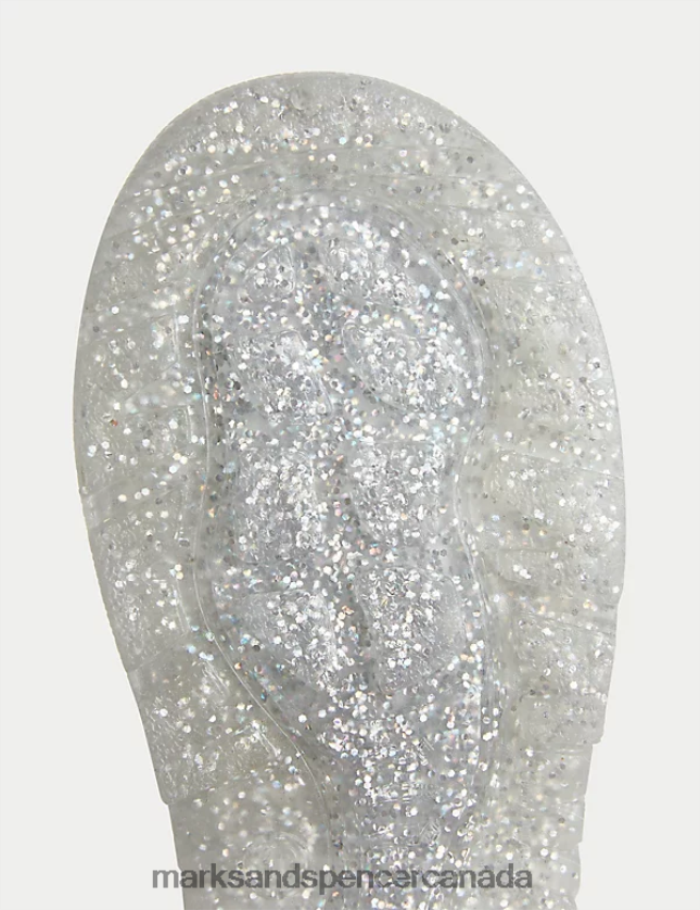 Footwear 20VTD9856 Silver Mix Kids Marks & Spencer Freshfeet Glitter Wellies - Marks and Spencer outlet