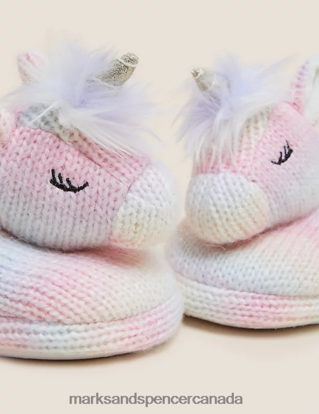 Marks and Spencer near me - Footwear 20VTD9881 Multi Kids Marks & Spencer Unicorn Slippers