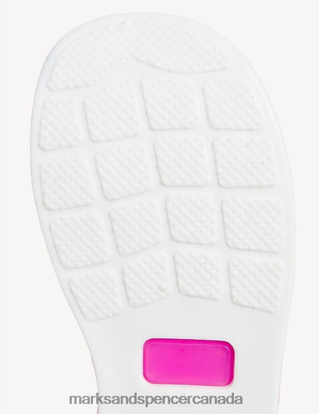 Footwear 20VTD9884 Pink Kids Marks & Spencer Unicorn Riptape Jelly Sandals - Marks and Spencer Canada locations